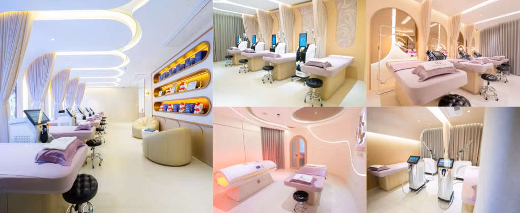 Mỗi phòng dịch vụ tại Little Garden Spa đều được trang bị máy móc tiên tiến để điều trị da bằng công nghệ cao