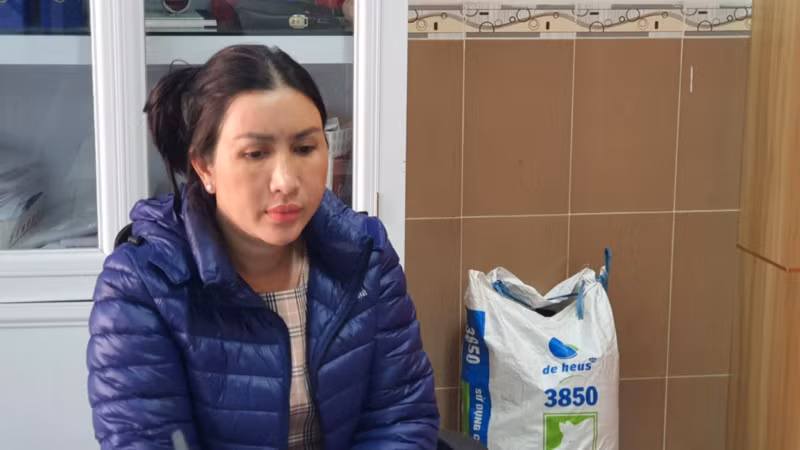 Đối tượng Nguyễn Thị Cẩm My tại Cơ quan điều tra.
