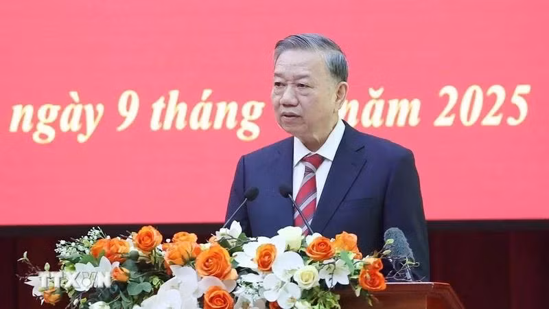 Tổng Bí thư Tô Lâm phát biểu. (Ảnh: TTXVN)
