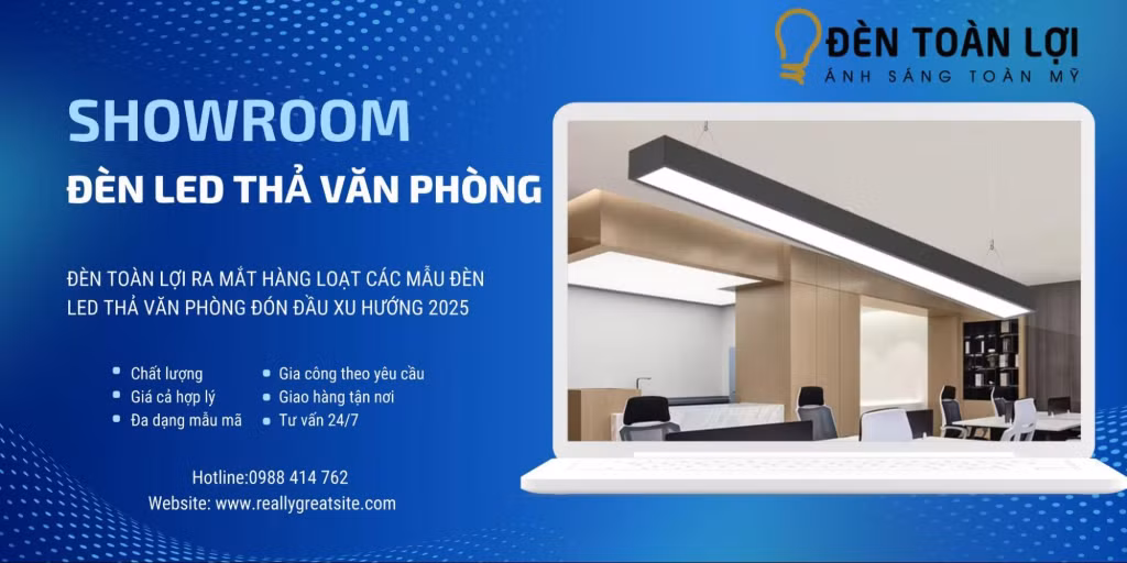 Đèn led thả văn phòng Đèn Toàn Lợi