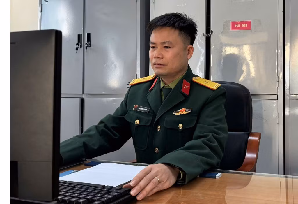 Trung tá Nguyễn Văn Thắng, Trợ lý Tham mưu Ban Tham mưu, Ban CHQS TP Cẩm Phả.