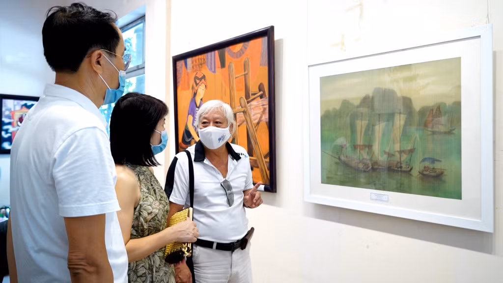 Triển lãm diễn ra trong điều kiện đảm bảo an toàn phòng, chống dịch bệnh.