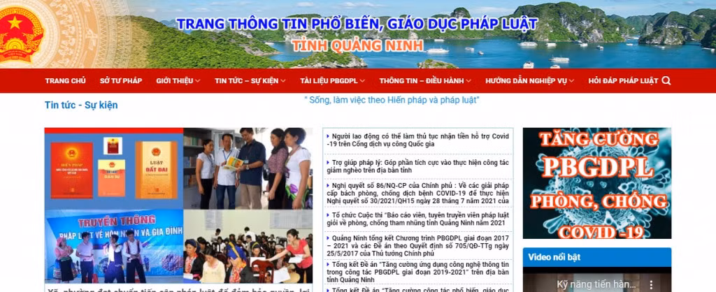 Trang thông tin phổ biến, giáo dục pháp luật tỉnh Quảng Ninh