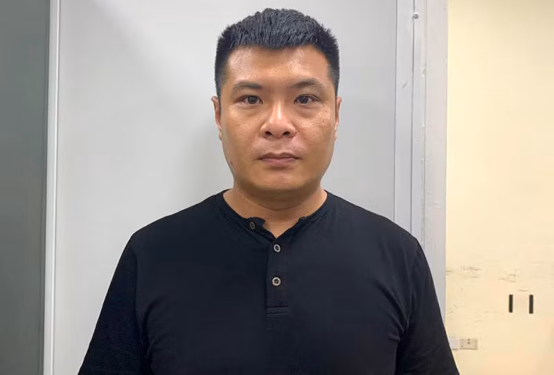 Đối tượng Thắng tại cơ quan Công an.