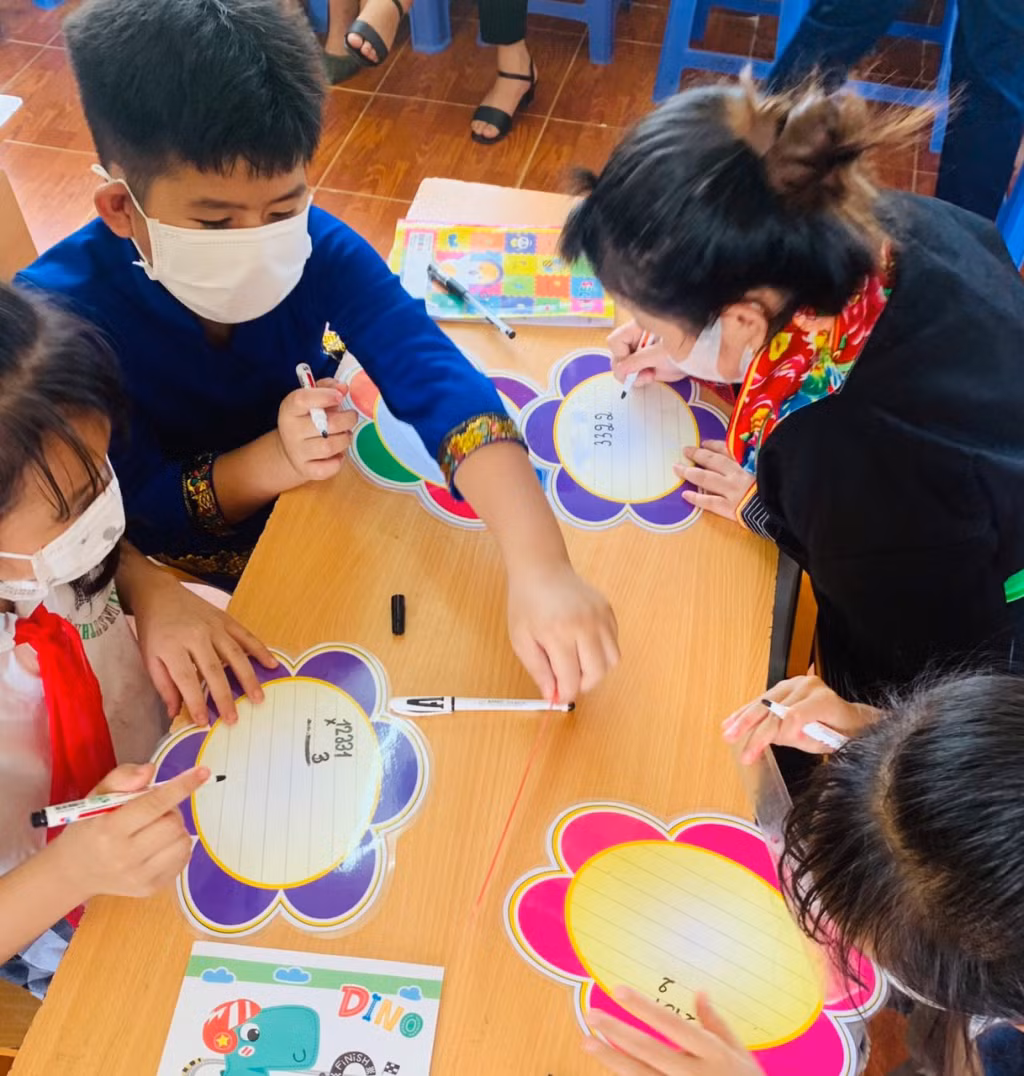 Tiết học toán tại lớp 3D Trường Tiểu học thị trấn Ba Chẽ (huyện Ba Chẽ).