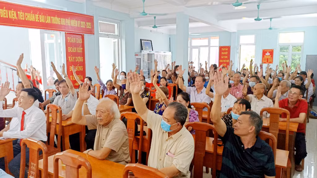 Nhân dân phấn khởi bầu cử Trưởng thôn, khu phố nhiệm kỳ 2022-2025