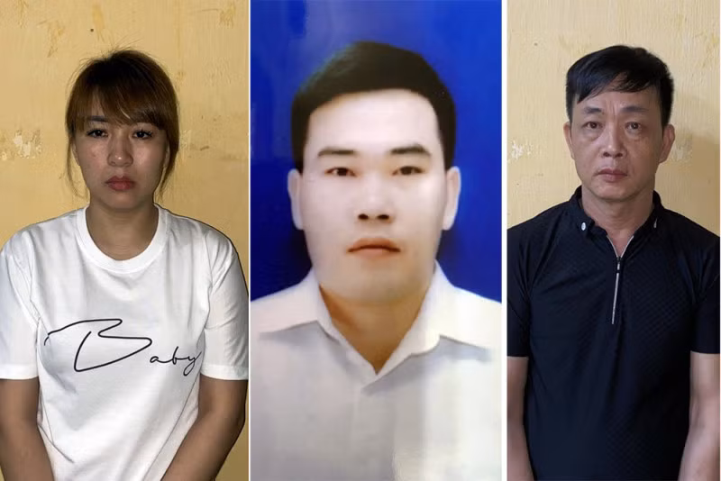 Các đối tượng bị khởi tố.