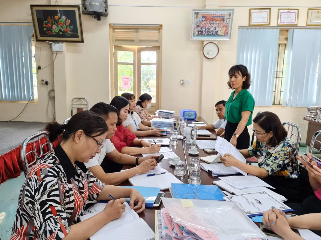 Hội LHPN tỉnh giám sát, kiểm tại tại trường mầm non Hiệp Hòa (TX Quảng Yên).