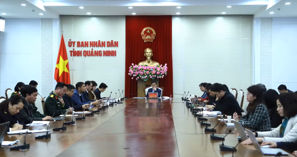 Các đại biểu dự tại điểm cầu tỉnh Quảng Ninh.
