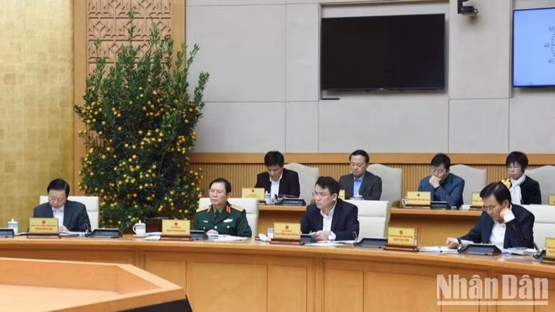 Lãnh đạo các bộ, ngành tham dự phiên họp (Ảnh: TRẦN HẢI).