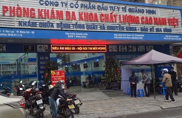 Một cơ sở khám chữa bệnh tư nhân trên địa bàn TP Móng Cái.