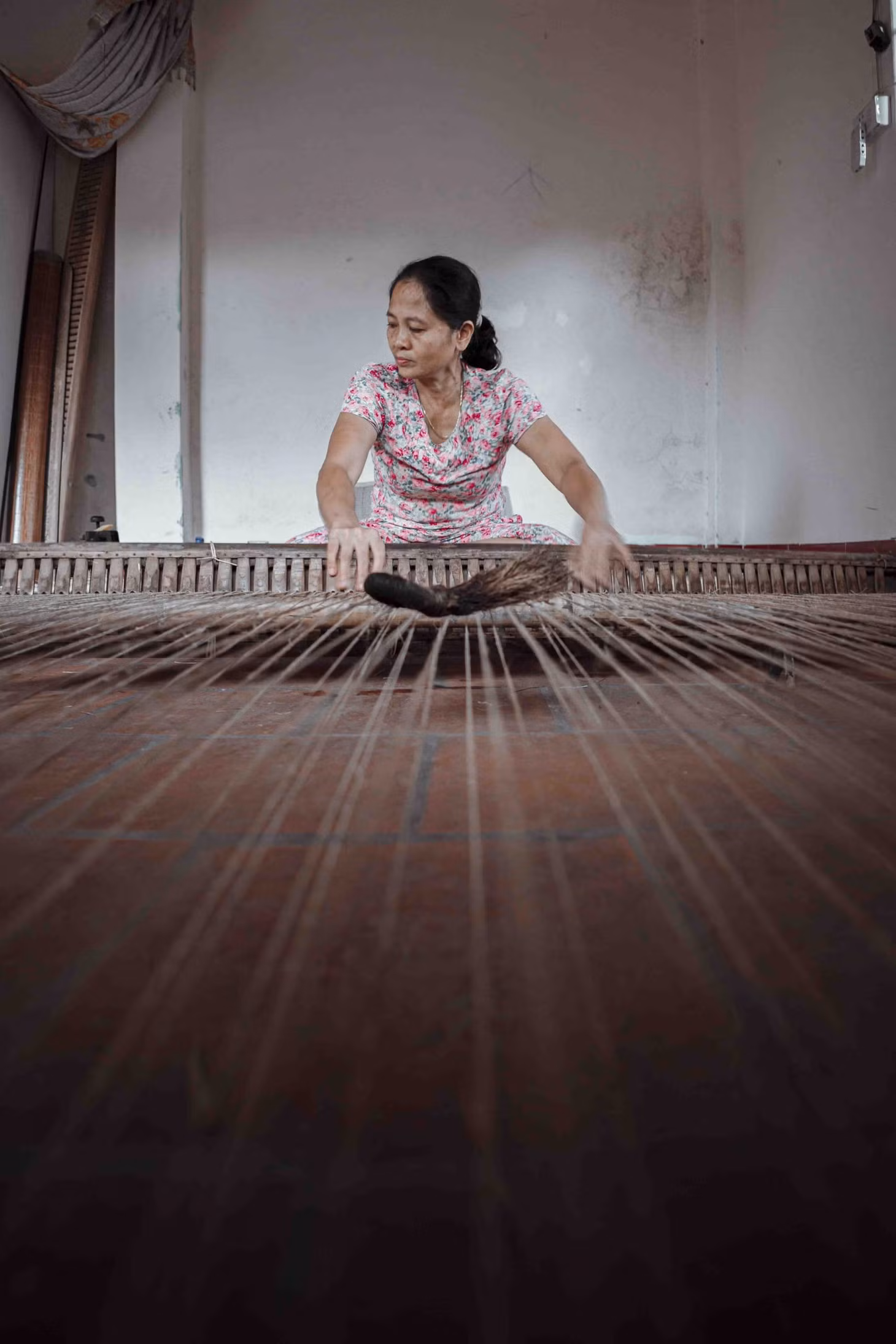 Nằm ở vị trí giáp ranh giữa hai con sông lớn là sông Hồng và sông Luộc, làng Hới thuận lợi cho việc trồng đay, cói - nguyên liệu chính để dệt chiếu. Ảnh: Nguyễn Hồng Sơn