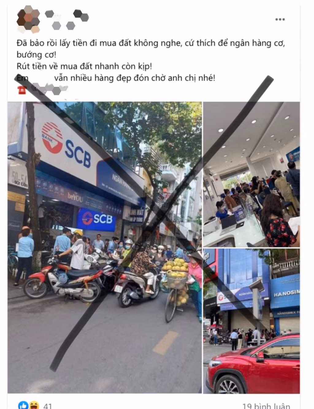 Bài đăng trên Facebook cá nhân của T.H.Q.
