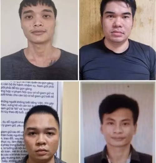 4 đối tượng tại cơ quan công an.