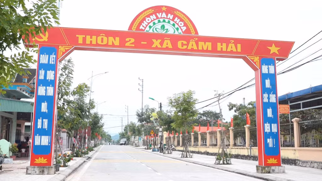 Xã Cẩm Hải đạt 04/04 tiêu chí, 13/13 chỉ tiêu theo Bộ tiêu chí Xã nông thôn mới kiểu mẫu. Ảnh: Bảo Long
