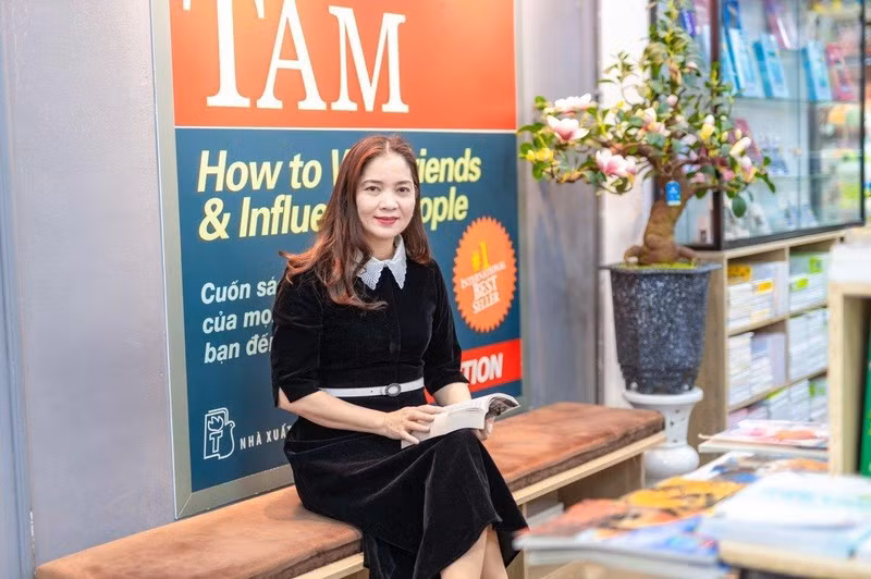 Bà Kim Thoa - CEO Tân Việt Books - người truyền lửa văn hóa đọc đến mọi người, mọi nhà. (Ảnh: NVCC)