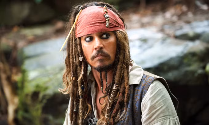 Johnny Depp trong vai thuyền trưởng Jack Sparrow. Ảnh: AP
