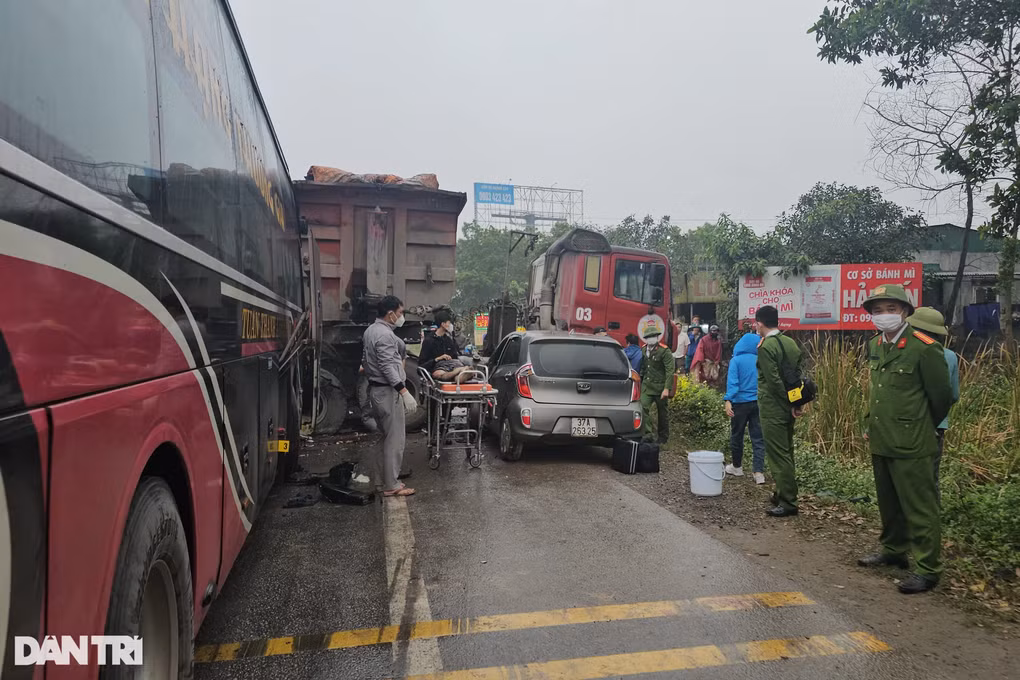 Hiện trường vụ tai nạn (Ảnh: Nguyễn Duy).