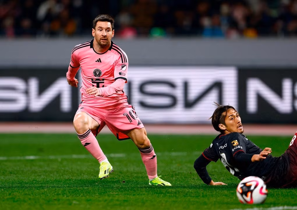 Messi thi đấu khi Inter Miami đá giao hữu tại Nhật Bản (Ảnh: Getty).