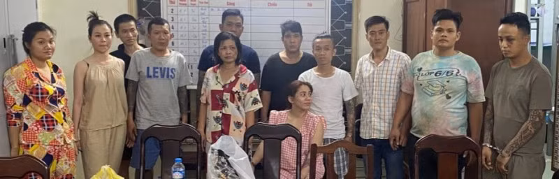 Các đối tượng bị bắt giữ.