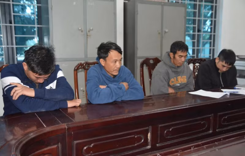 Các đối tượng trong chuyên án bị bắt giữ.