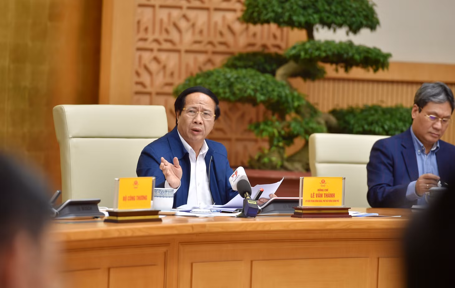 Phó Thủ tướng Lê Văn Thành khẳng định, Việt Nam quyết tâm chuyển đổi dần, từng bước sang các nguồn năng lượng sạch, năng lượng tái tạo - Ảnh VGP/Đức Tuân