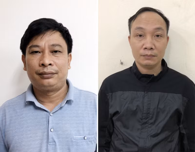 Hai đối tượng trong vụ án.