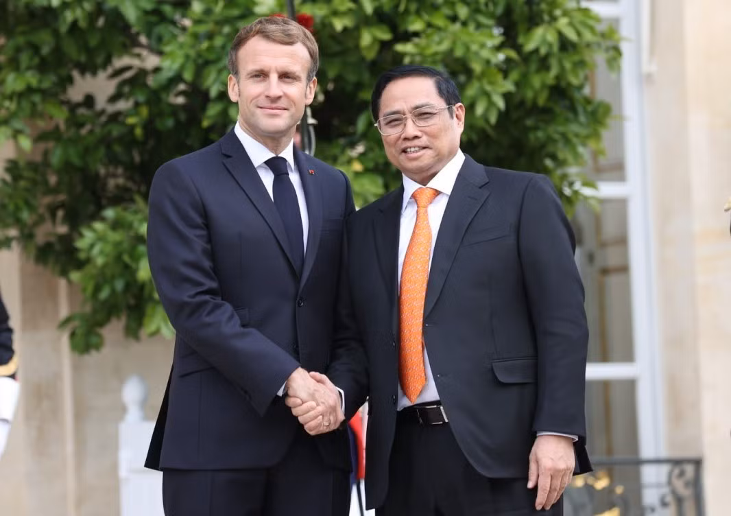 Thủ tướng Phạm Minh Chính hội kiến Tổng thống Pháp Emmanuel Macron ảnh 2