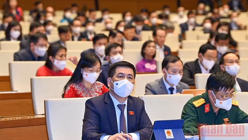 Các đại biểu Quốc hội tại phiên làm việc ngày 8/11. (Ảnh: LINH NGUYÊN)