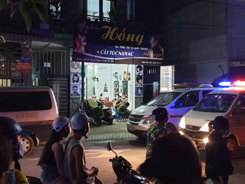 Hiện trường vụ án mạng.