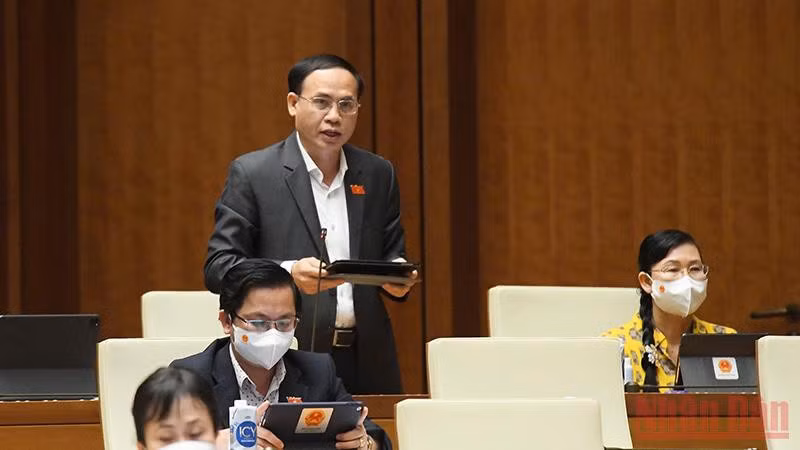 Ông Hoàng Văn Liên, Phó Chủ nhiệm Ủy ban Tư pháp của Quốc hội, đại biểu Quốc hội tỉnh Long An. (Ảnh: LINH NGUYÊN)