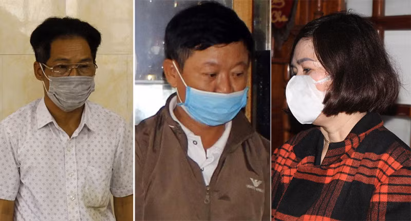 Các đối tượng Hồ Đình Minh, Hoàng Hữu Sơn và Thái Thị Vinh.