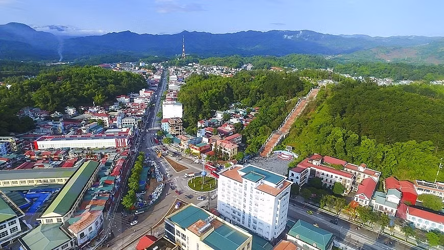 Thành phố Điện Biên Phủ ngày càng đổi mới và phát triển. (Ảnh: Phan Tuấn Anh/TTXVN)