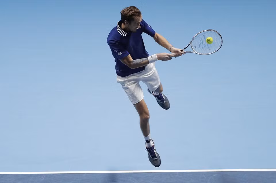 Medvedev thắng trận thứ 9 liên tiếp tại ATP Finals. Ảnh: Reuters.