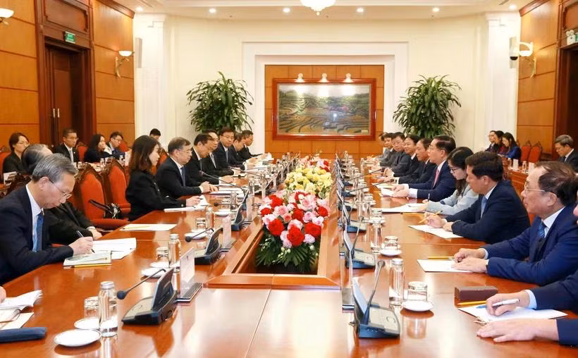 Quang cảnh hội đàm. (Ảnh: Phương Hoa/TTXVN)
