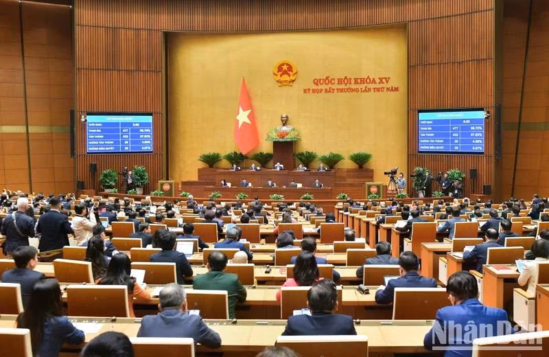 Phiên bế mạc Kỳ họp bất thường lần thứ 5, ngày 18/1/2024. (Ảnh: DUY LINH)