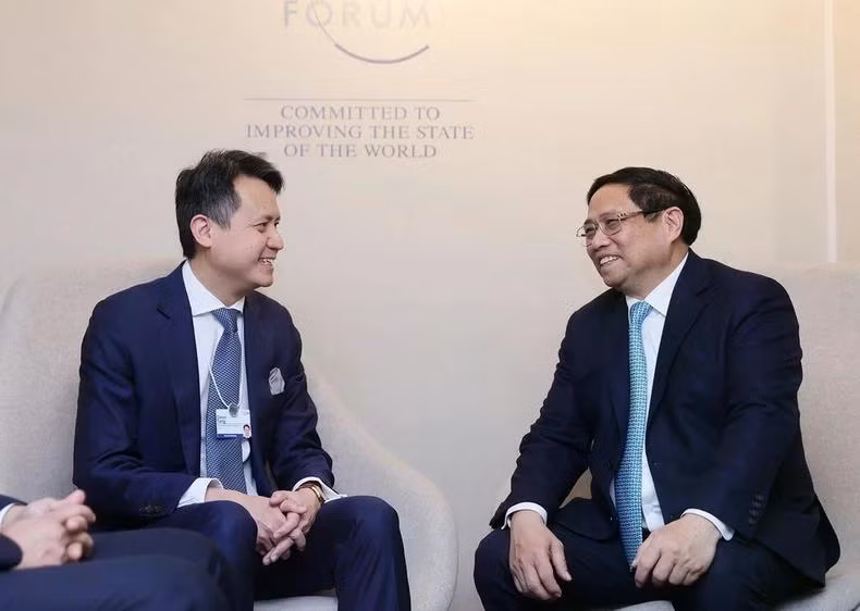 Thủ tướng Phạm Minh Chính gặp Tổng Giám đốc Tổ chức Sở hữu Trí tuệ (WIPO) Daren Tang. (Ảnh: Dương Giang/TTXVN)