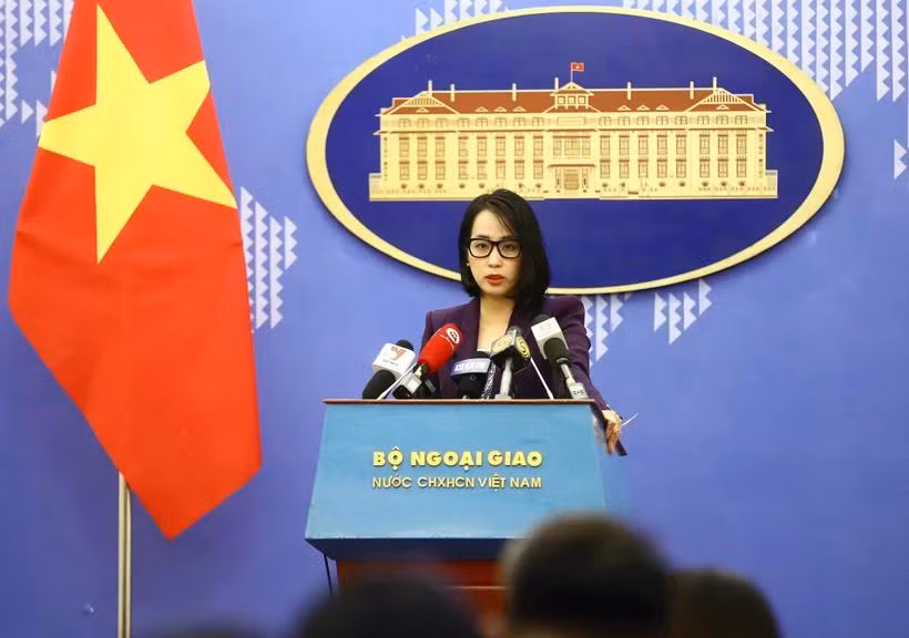 Người Phát ngôn Bộ Ngoại giao Phạm Thu Hằng. (Ảnh: Lâm Khánh/TTXVN)