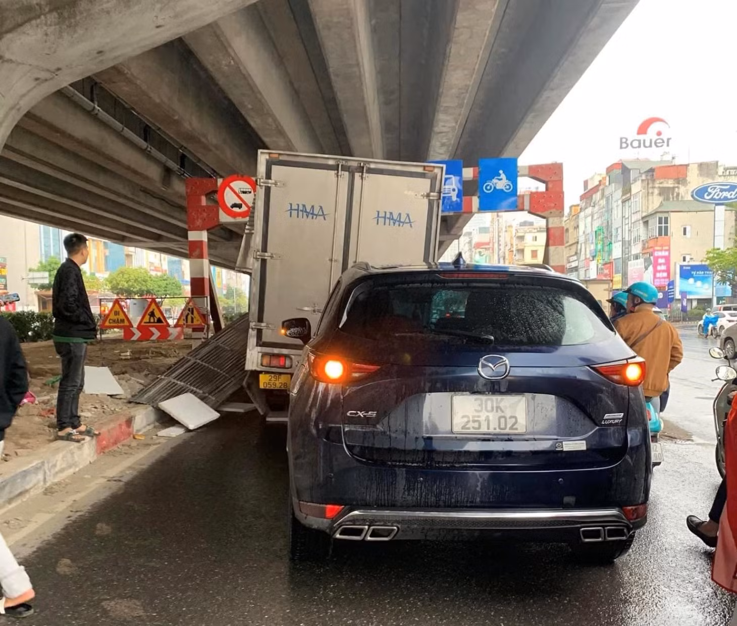 Hiện trường vụ tai nạn.