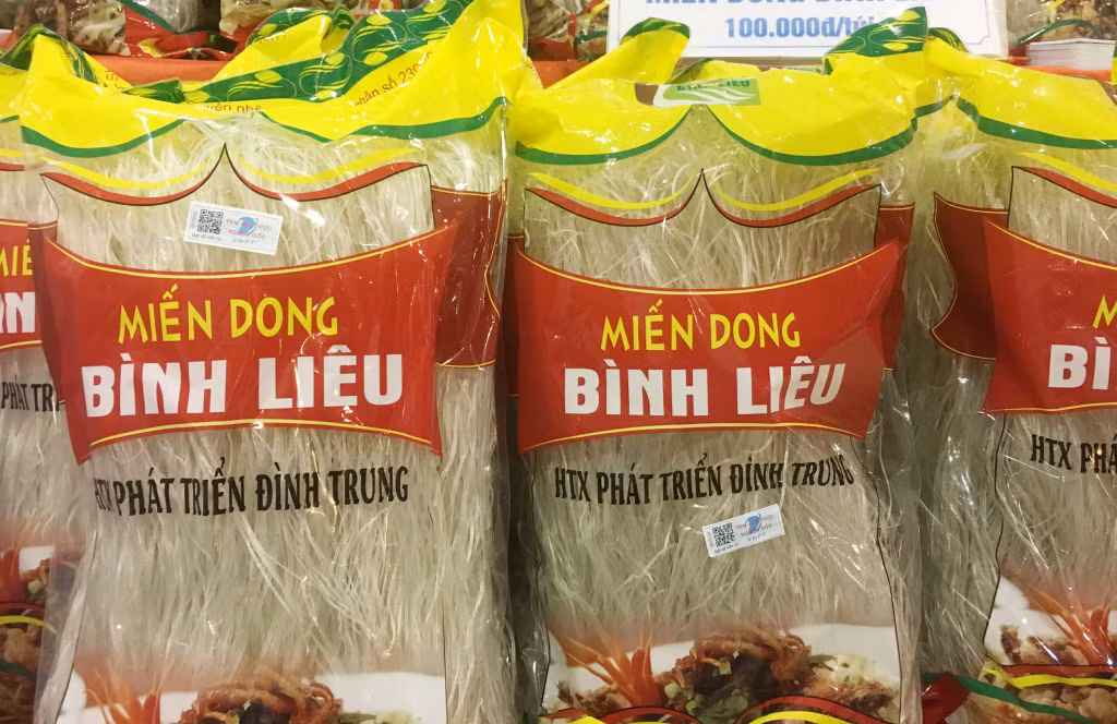 Sản phẩm miến dong Bình Liêu có đầy đủ thông tin.