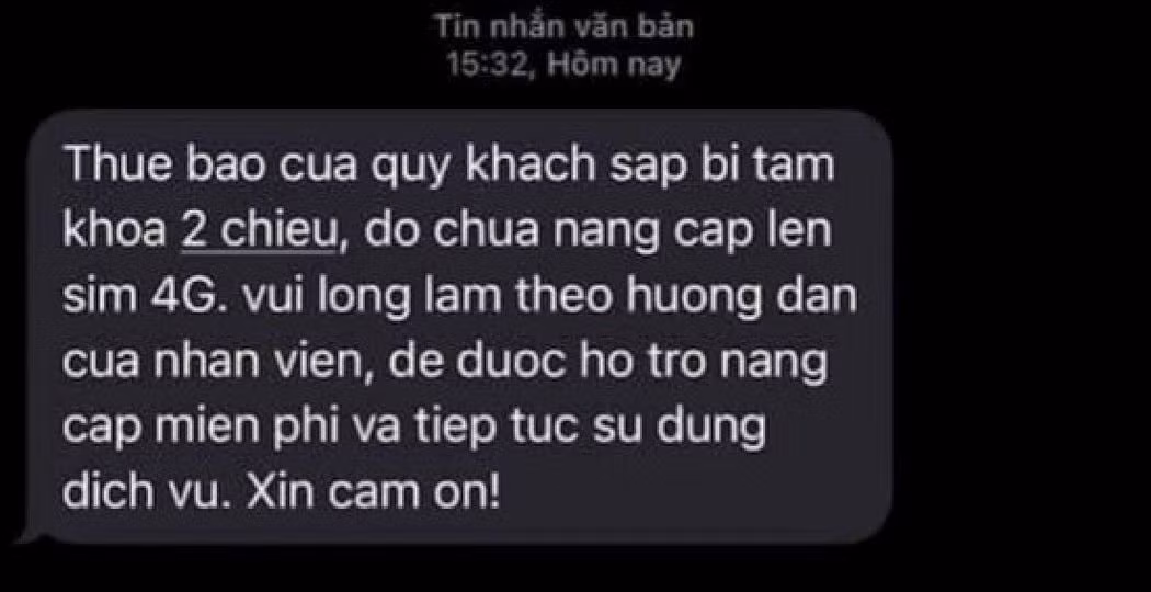 Tin nhắn lừa đảo đã bùng phát cuối năm 2022. Ảnh minh họa: Facebook nhân vật