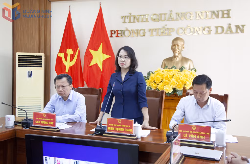 Đồng chí Trịnh Thị Minh Thanh, Phó Bí thư Thường trực Tỉnh ủy kết luận nội dung