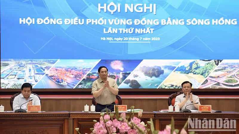 Thủ tướng Phạm Minh Chính dự và phát biểu chỉ đạo hội nghị.(Ảnh: TRẦN HẢI)
