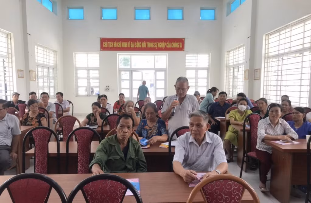 Hội nghị trợ giúp pháp lý do Trung tâm Trợ giúp pháp lý Nhà nước, Sở Tư pháp tổ chức tại xã Vũ Oai, TP Hạ Long. Ảnh: Trung tâm cung cấp