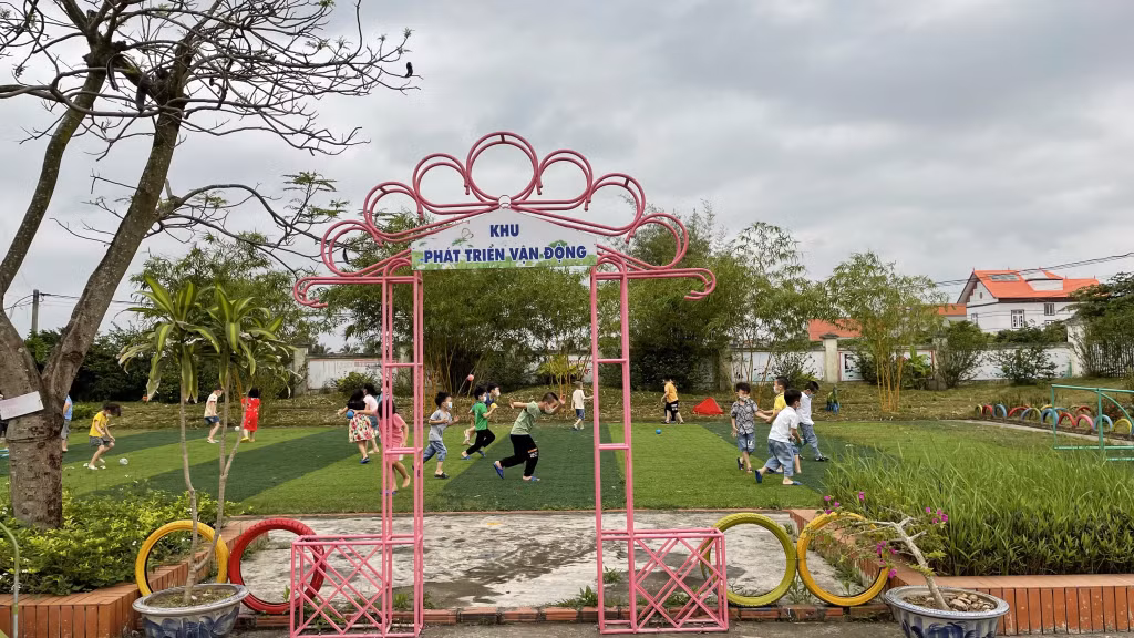 Khu phát triển vận động cho trẻ của Trường Mầm non Phong Cốc (TX Quảng Yên).