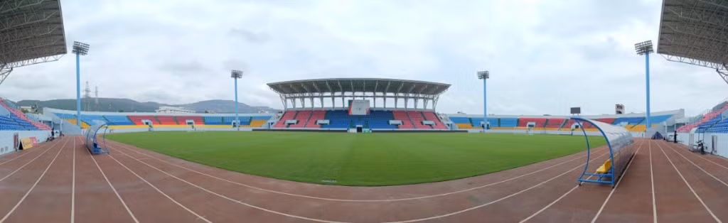 Sân vận động Cẩm Phả - nơi sẽ diễn ra những trận cầu nảy lửa môn bóng đá nữ SEA Games 31.