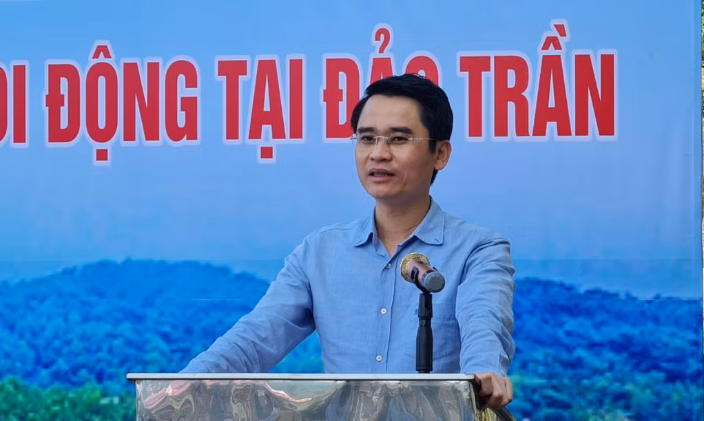 Đồng chí Phạm Văn Thành, Phó Chủ tịch UBND tỉnh, phát biểu tại lễ khánh thành.