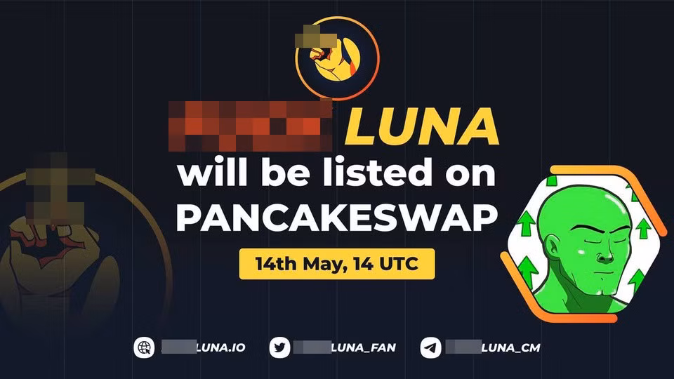F**kLuna được niêm yết trên sàn giao dịch PancakeSwap hôm 14/5.