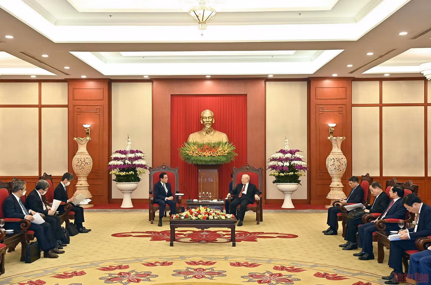Quang cảnh buổi tiếp tại Trụ sở Trung ương Đảng. (Ảnh: Duy Linh)