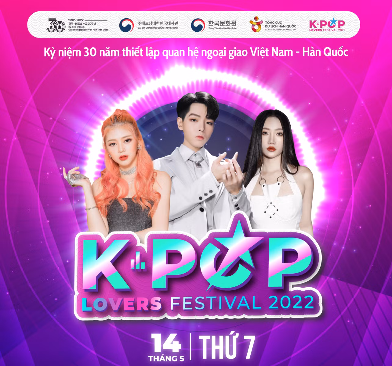 Lễ hội K-pop Lovers Festival 2022 tổ chức vào ngày 14/5.